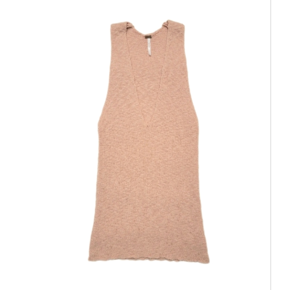 Free People Dusty Pink Sweater V neck tank